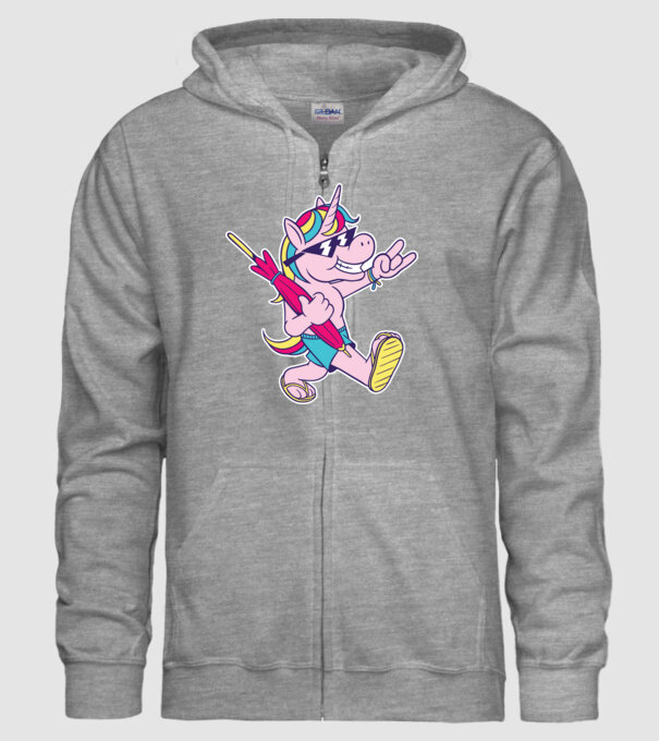 Unicorn În vacanță model gri pe tricou