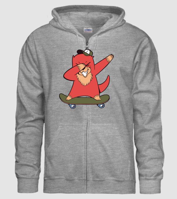 Vidră DAB model gri pe tricou