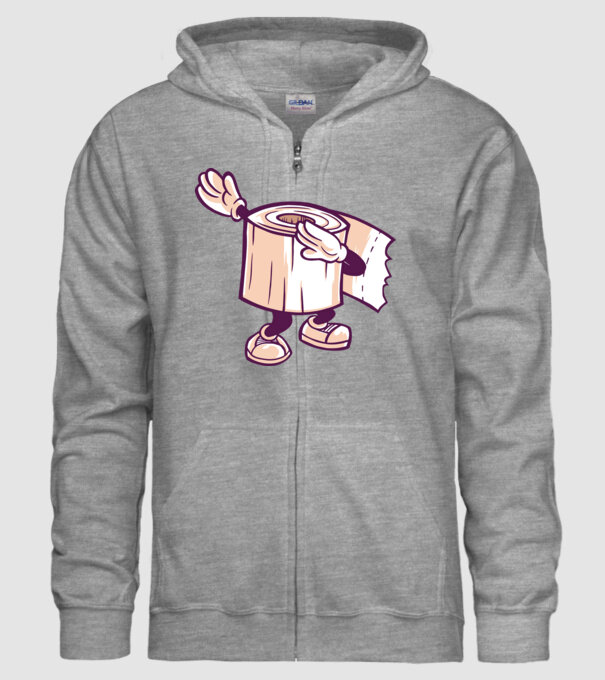 Hârtie igienică DAB model gri pe tricou