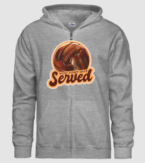 You just got served - volei model gri pe tricou