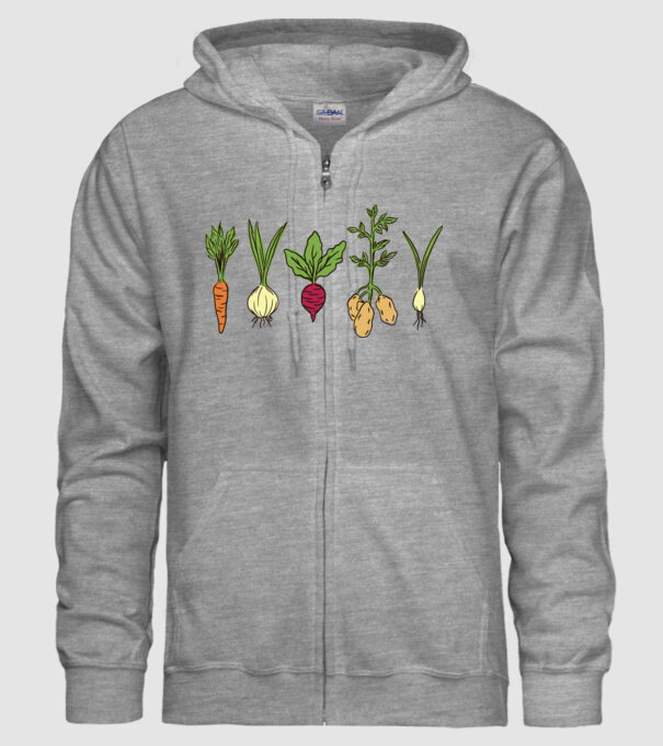 Legume model gri pe tricou