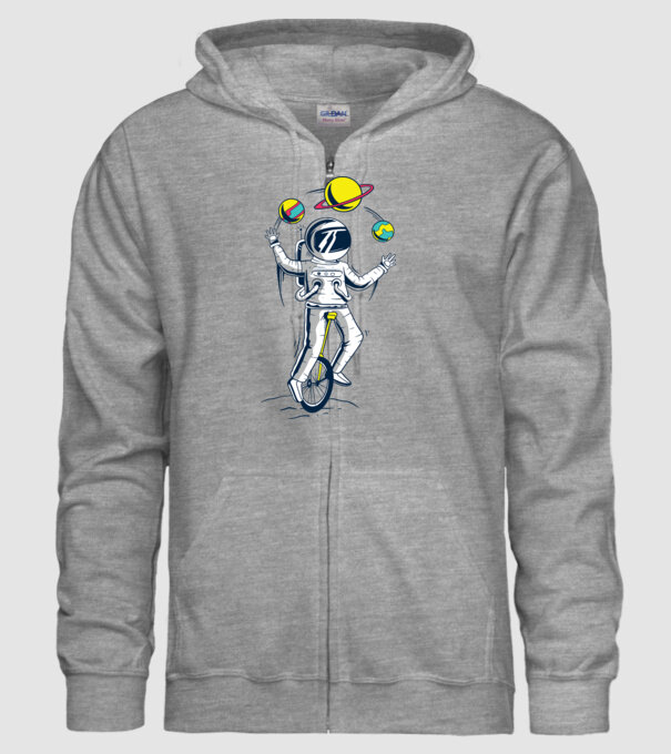 Jongler Astronaut model gri pe tricou