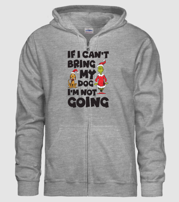 If i can't bring my dog I'm not going model gri pe tricou
