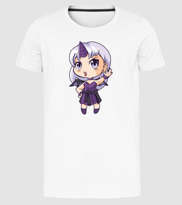 Anime Manga Fată Unicorn model alb pe tricou