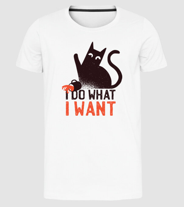 Fac ce vreau tricou cu pisică model alb pe tricou