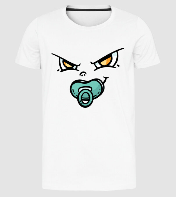 Zâmbet de bebe model alb pe tricou