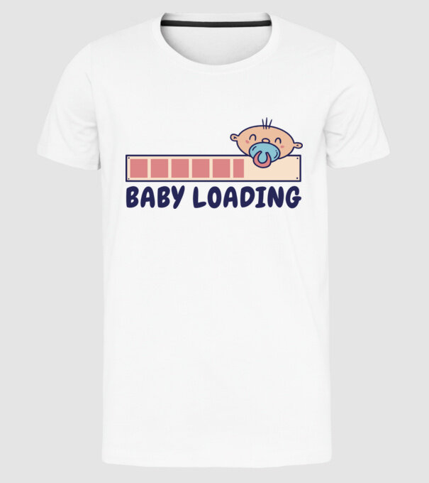 Bebe program încărcare model alb pe tricou