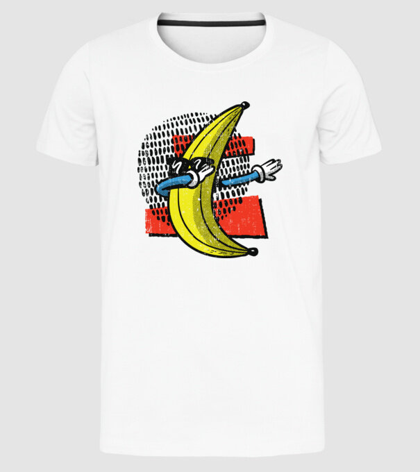 Banană DAB model alb pe tricou