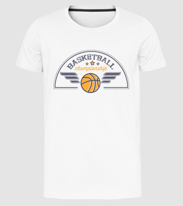 Basketball Championship model alb pe tricou