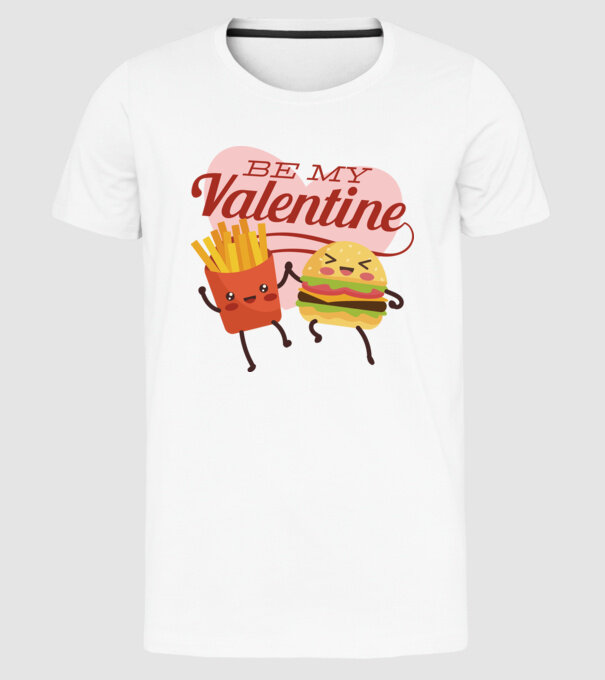 Be my Valentine - Fii dragostea mea tricou pentru Valentine s Day model alb pe tricou