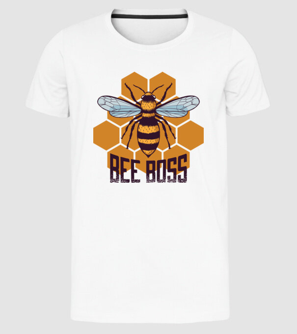 Bee Boss Șef Apicultor model alb pe tricou