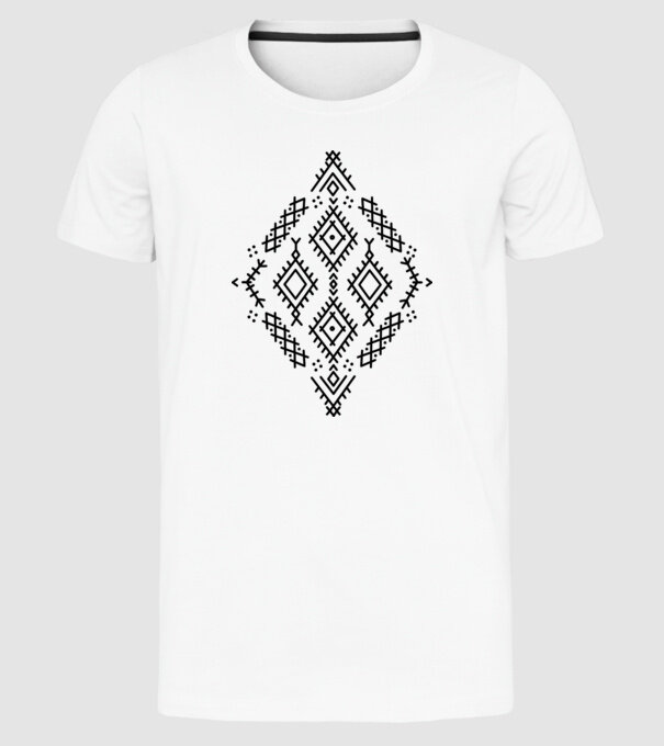 Berbere Symbol model alb pe tricou