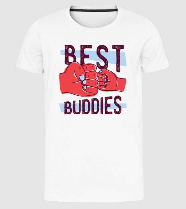 Best Buddies - Cei mai buni prieteni model alb pe tricou
