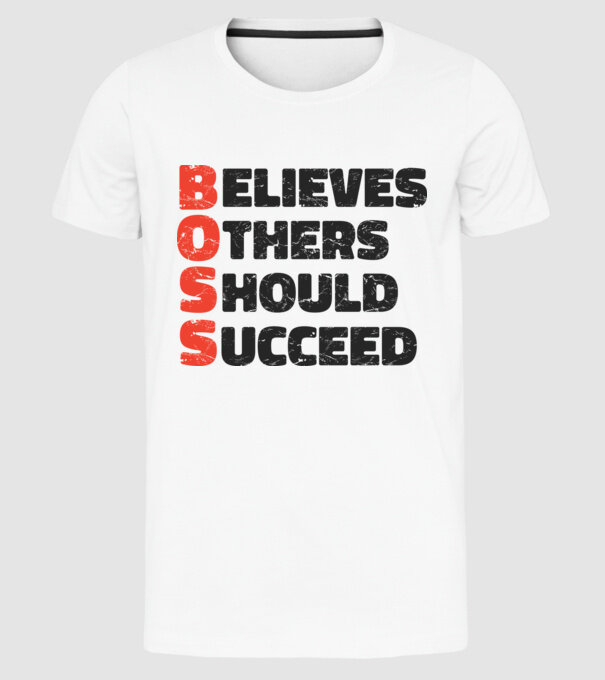 BOSS Șef model alb pe tricou