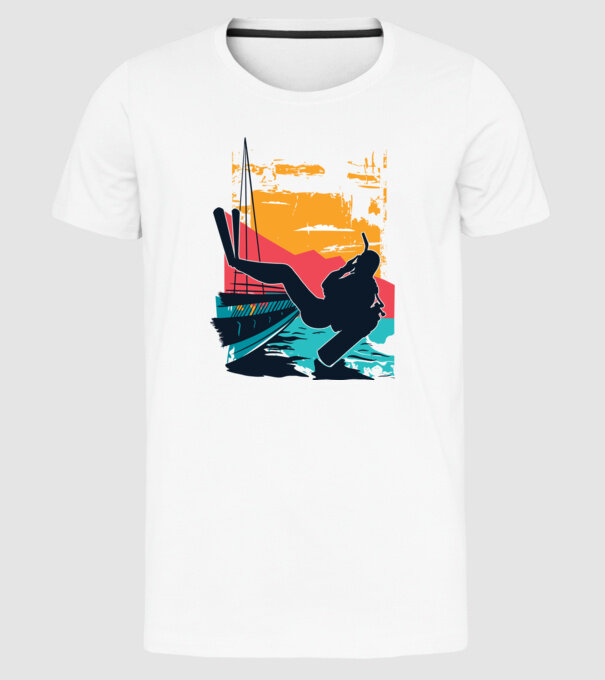 Tricou Scafandru Retro model alb pe tricou