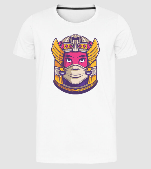 Cleopatra Mască model alb pe tricou