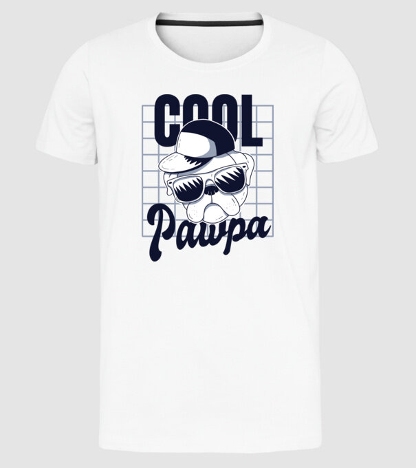 Cool Pawpa model alb pe tricou