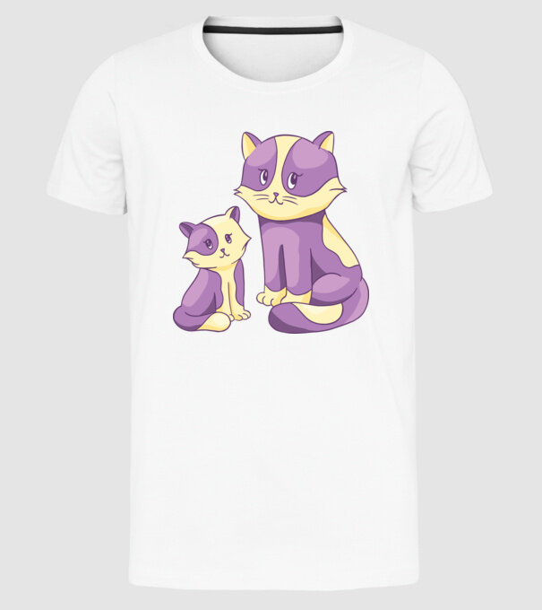 Pisicuțe drăguțe model alb pe tricou