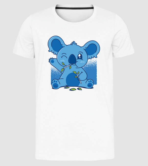 Koala drăguț model alb pe tricou