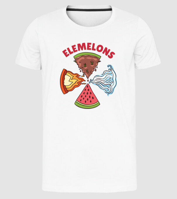 Elemente pepene model alb pe tricou