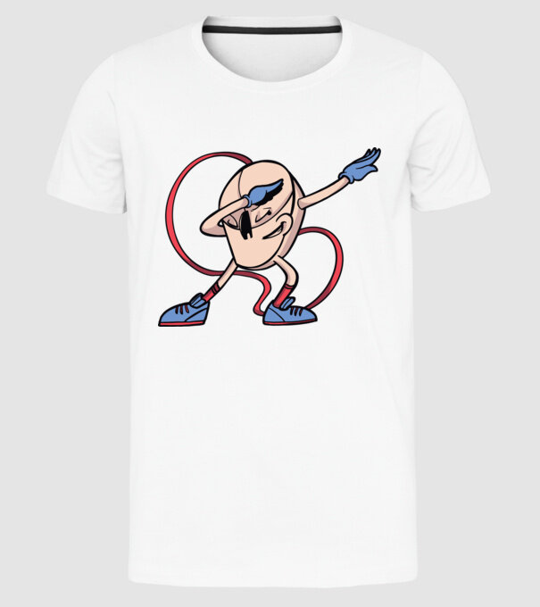 Șoarece DAB model alb pe tricou