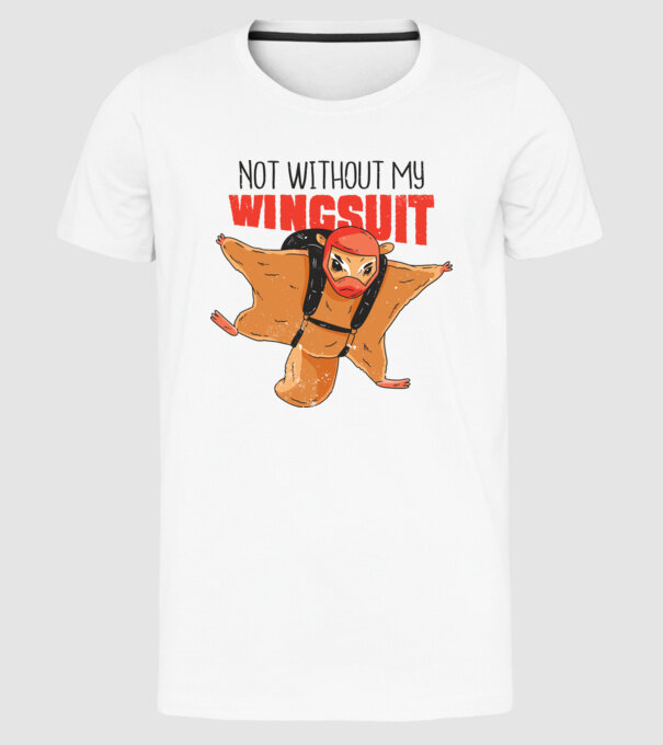 Veveriță cu parașută tricou amuzant model alb pe tricou