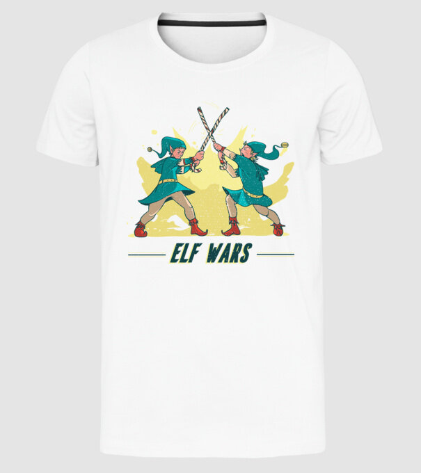 Războiul elfilor model alb pe tricou