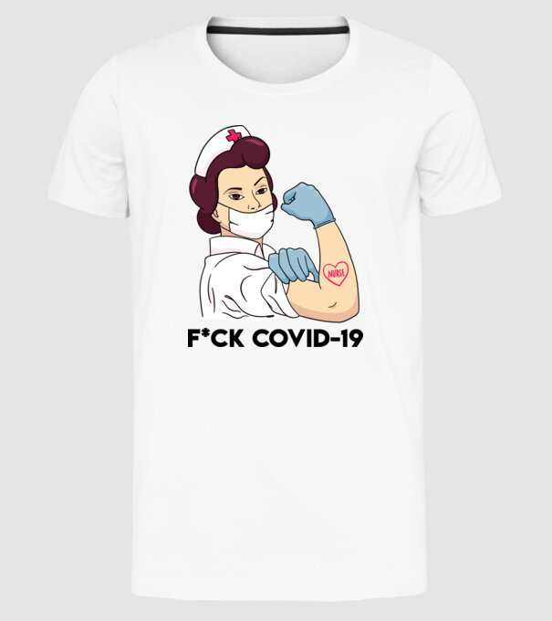 FCK Covid-19 Coronavirus model alb pe tricou