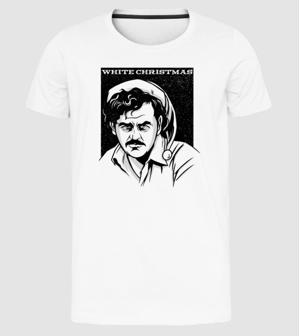 Crăciun alb cu Pablo model alb pe tricou