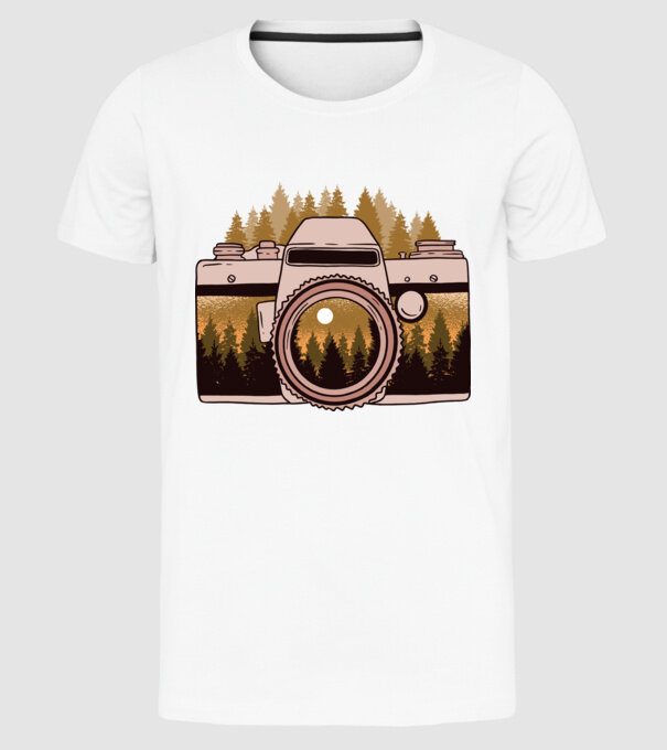 Natură Fotograf tricou fotograf model alb pe tricou