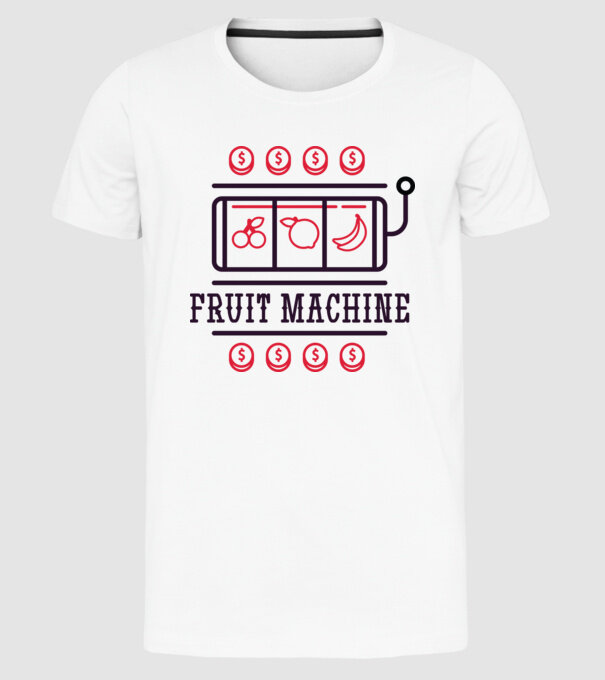 Fruit Machine Slot Machine model alb pe tricou
