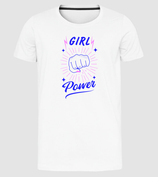 Girl Power Ziua Femeii model alb pe tricou