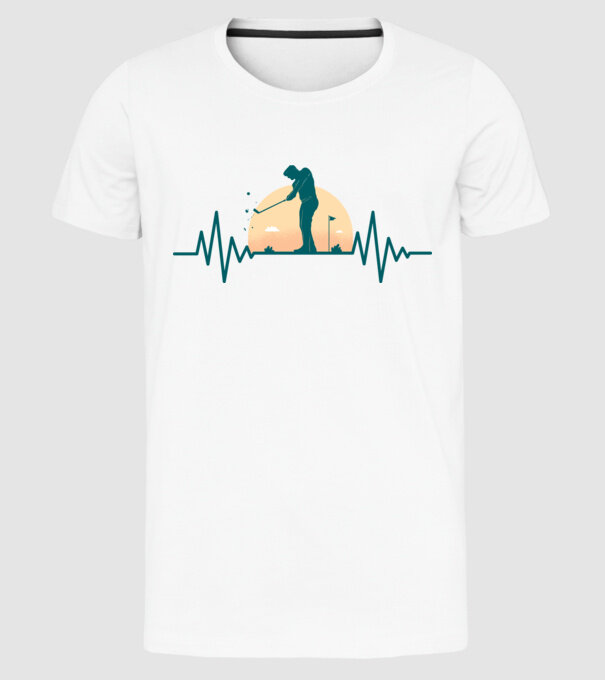 Golf Bătăi de inimă model alb pe tricou