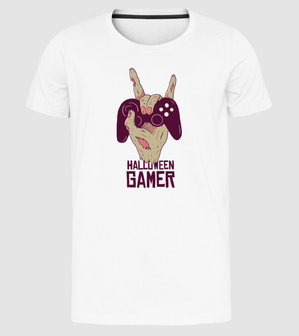 Halloween Gamer tricou Zombie model alb pe tricou