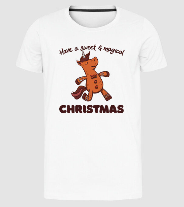 Have a sweet and magical Christmas model alb pe tricou