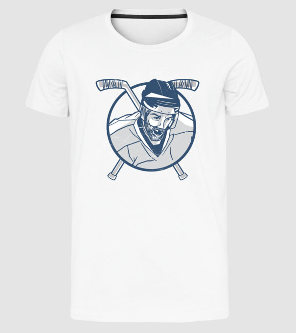 Hochei Jucător Hochei de gheață model alb pe tricou