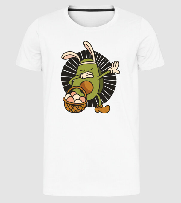 Avocado de Paște DAB model alb pe tricou