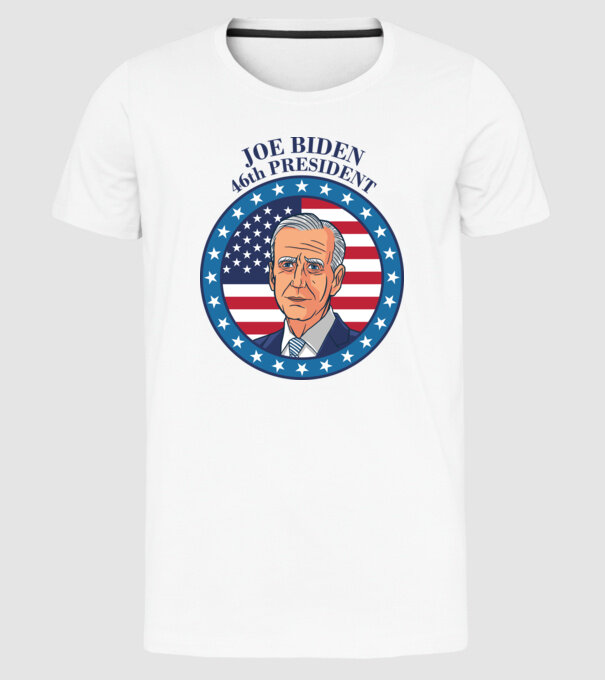 Joe Biden cel de-al 46-lea președinte al SUA model alb pe tricou