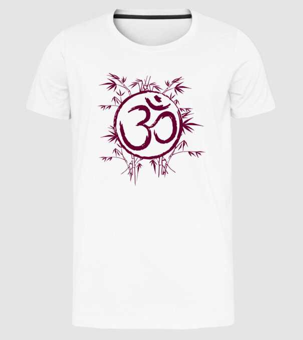 Simbol Yoga model alb pe tricou