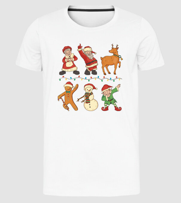 Crăciun DAB model alb pe tricou
