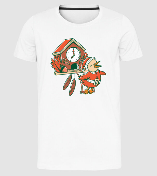 Cuc de Crăciun model alb pe tricou