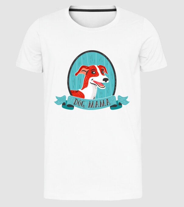 Câine Mamă model alb pe tricou