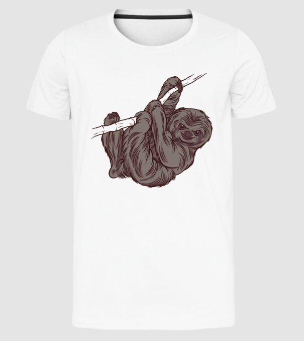 Leneș model alb pe tricou