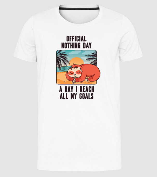 Leneș - Odihnă oficială model alb pe tricou
