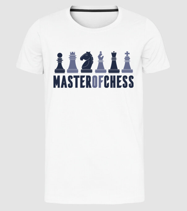 Master of Chess model alb pe tricou
