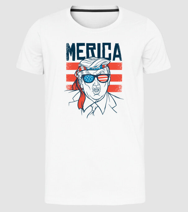 Merica Trump 2020 Usa model alb pe tricou