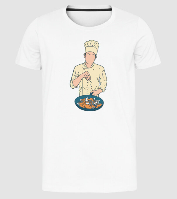 Maestru Bucătar model alb pe tricou