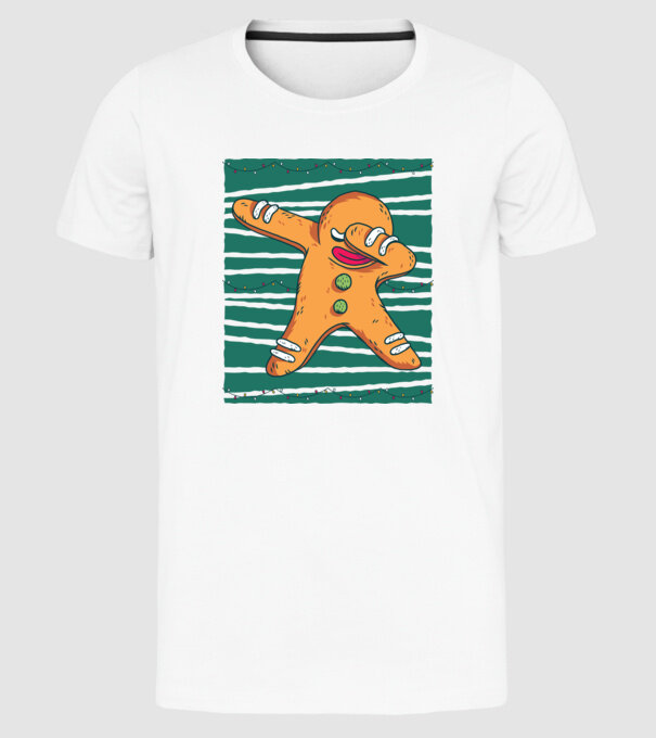 Turtă dulce DAB Crăciun model alb pe tricou