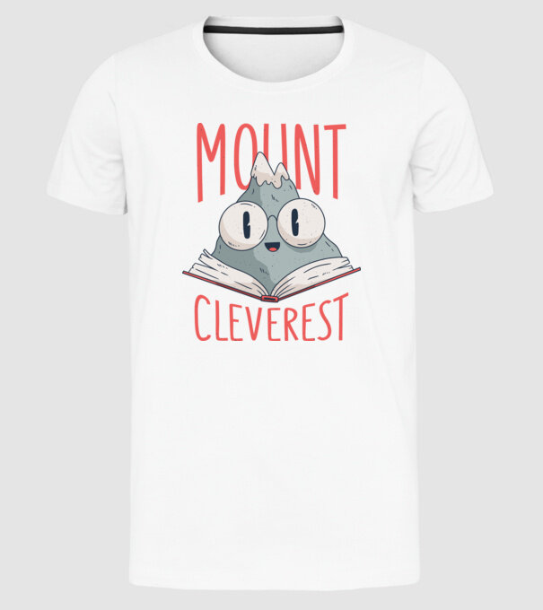 Tricou Mount Cleverest model alb pe tricou