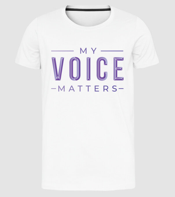My Voice Matters de Ziua Femeii model alb pe tricou